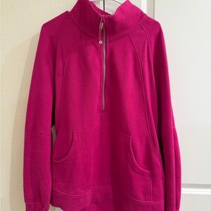 lululemon athletica Women's Magenta Half-Zip Crew Pullover